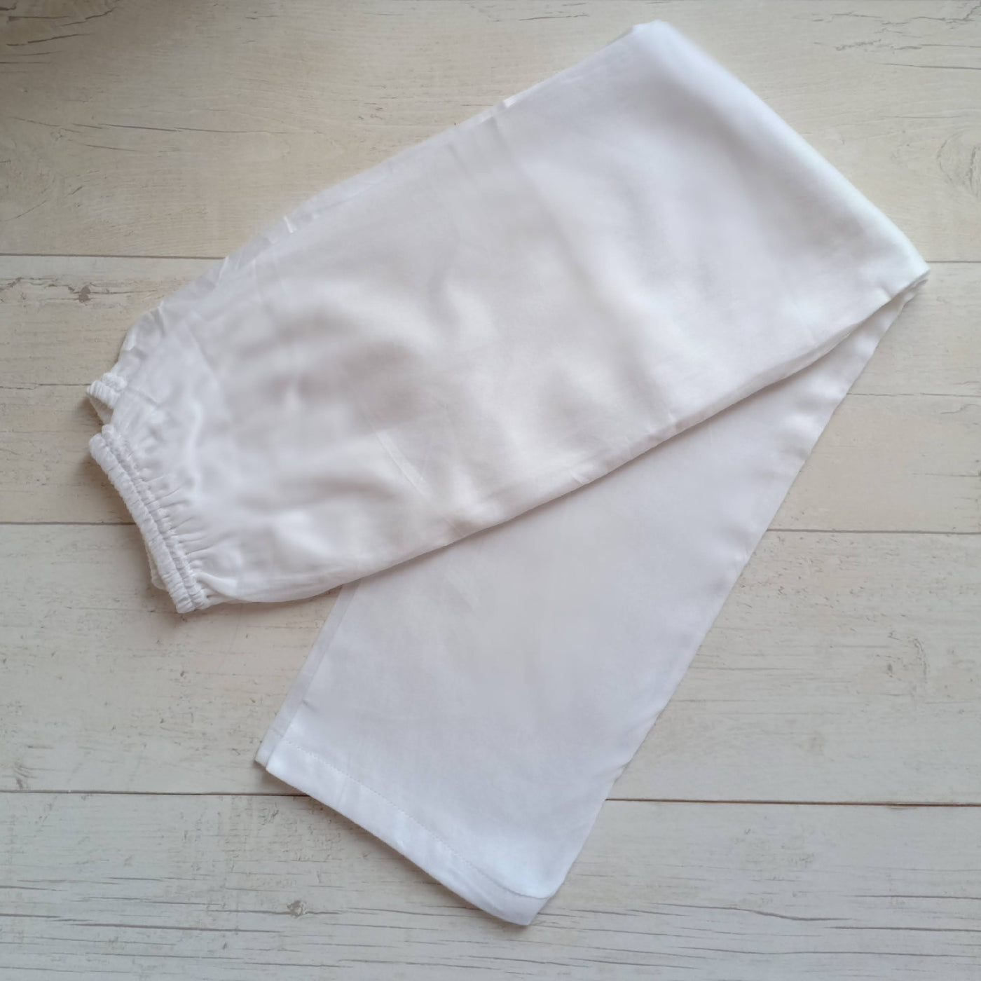 White Cotton Pajama | Newborn to Adult
