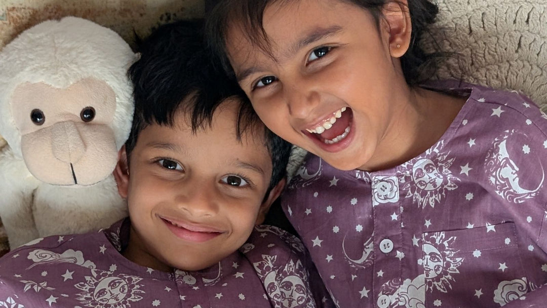 cotton malmal kurta for children
