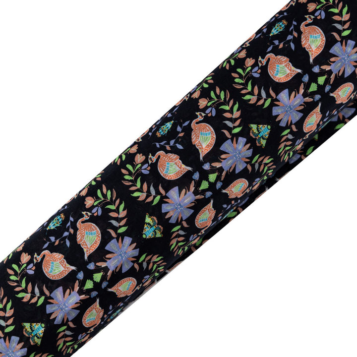 Cotton Malmal Fabric | Black Forest