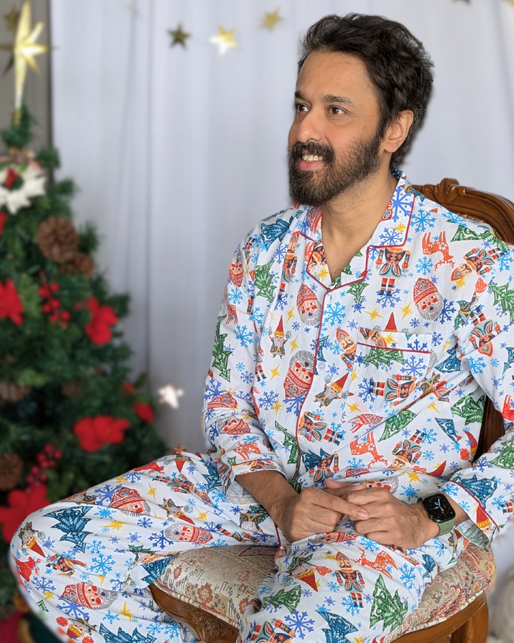 Cotton Night Suit, Men | Christmas Rock