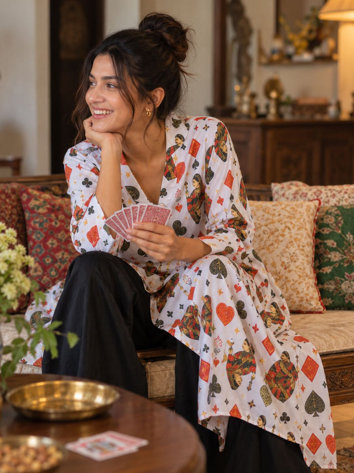Poker Face couple twinning kurta set for women by Tura Turi