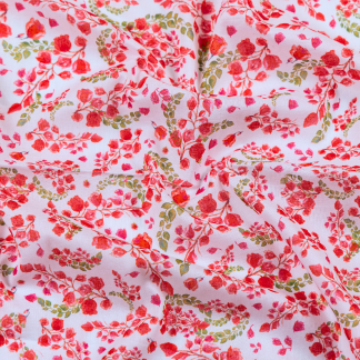 Cotton Malmal Fabric | Bougainvillea