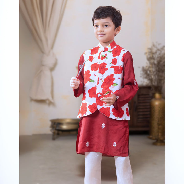 Silk Nehru Jacket for Boys, Men | Jabakusum