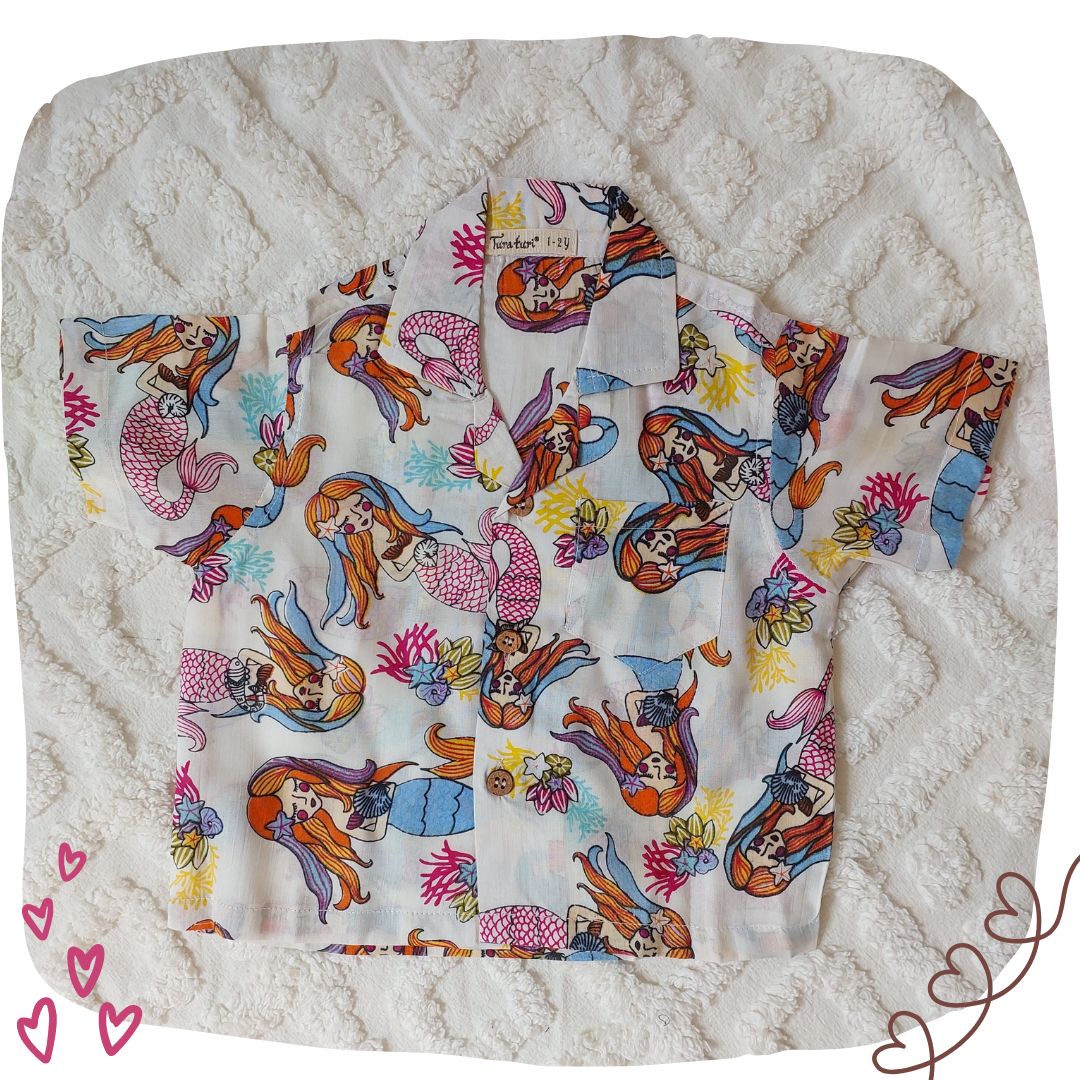 Beach Shirt | Mermaid White