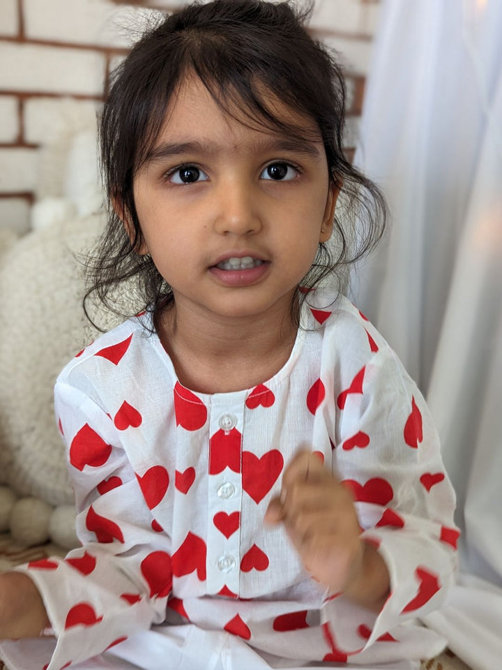 Cotton Night Wear for Kids | Hearts