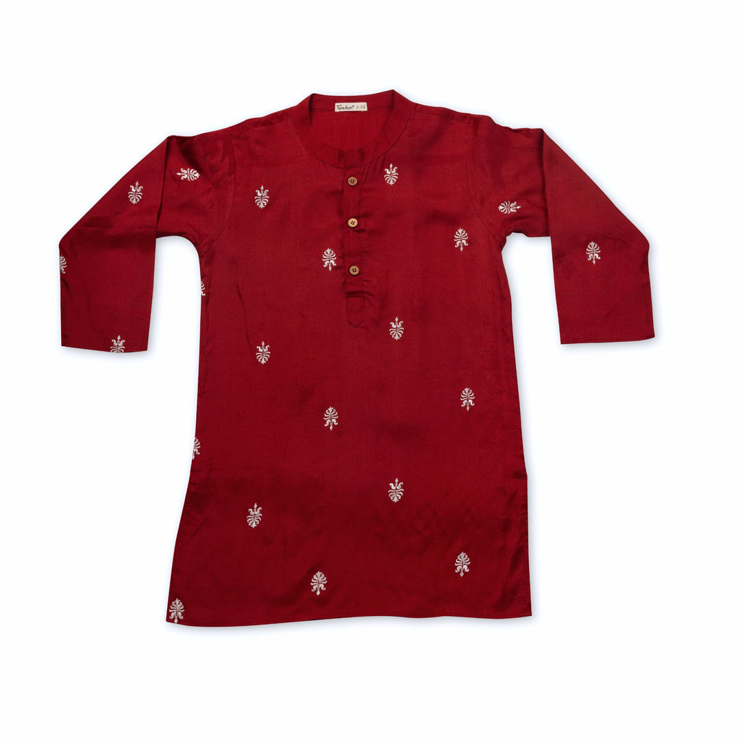Embroidered Viscose Silk Men&