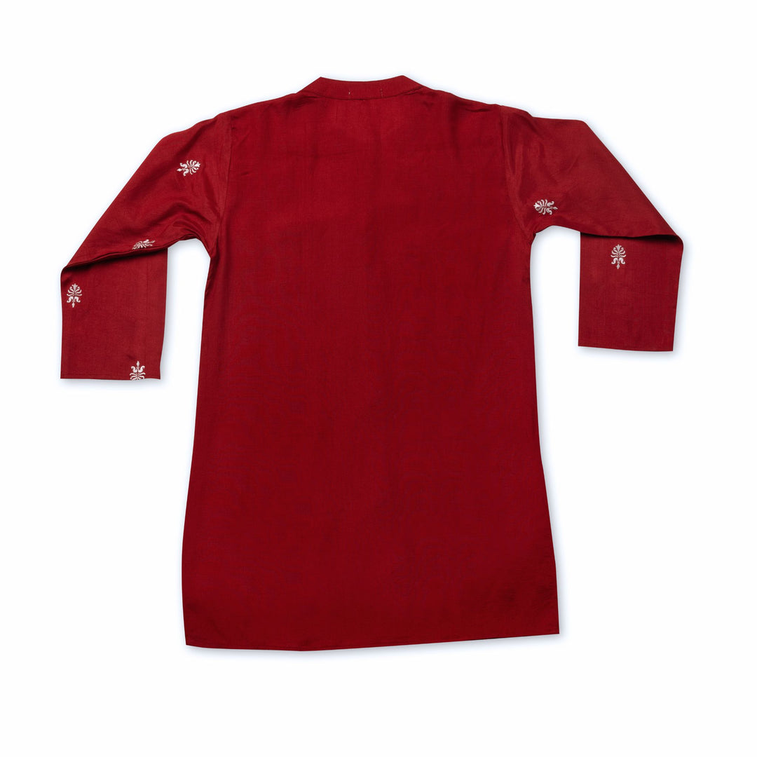 Embroidered Viscose Silk Men&