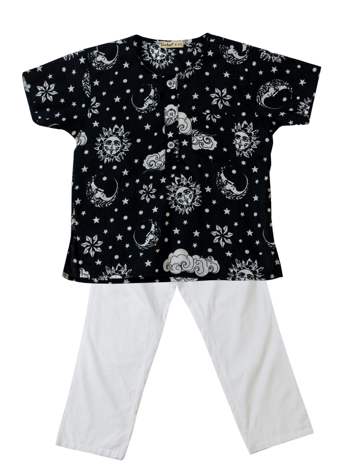 Cotton Night Suit for Kids | Nayantaara Black