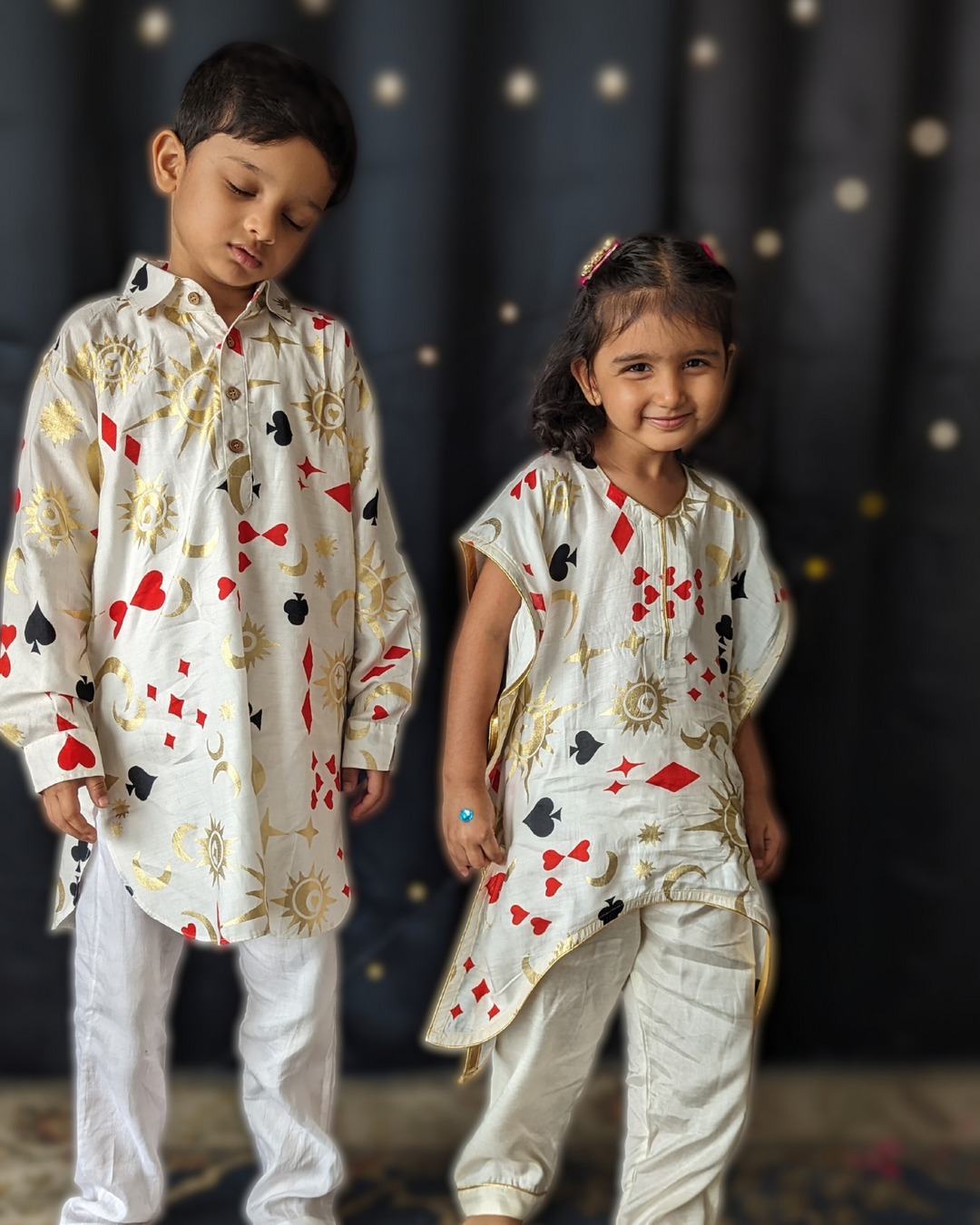 Viscose Silk Kaftan &amp; Palazzo Pants | Taash Ke Patte