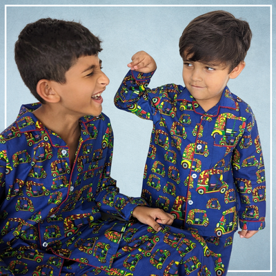 Cotton Pajama Set for Kids | Autorickshaw
