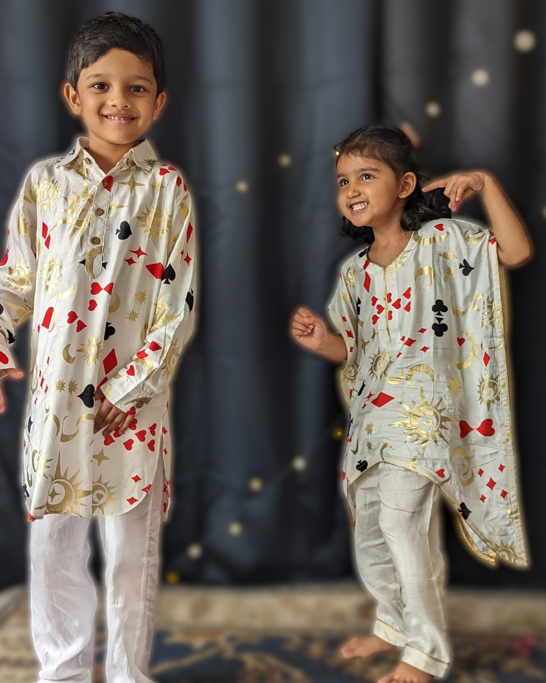 Viscose Silk Pathani Kurta for Boys, Men | Taash Ke Patte