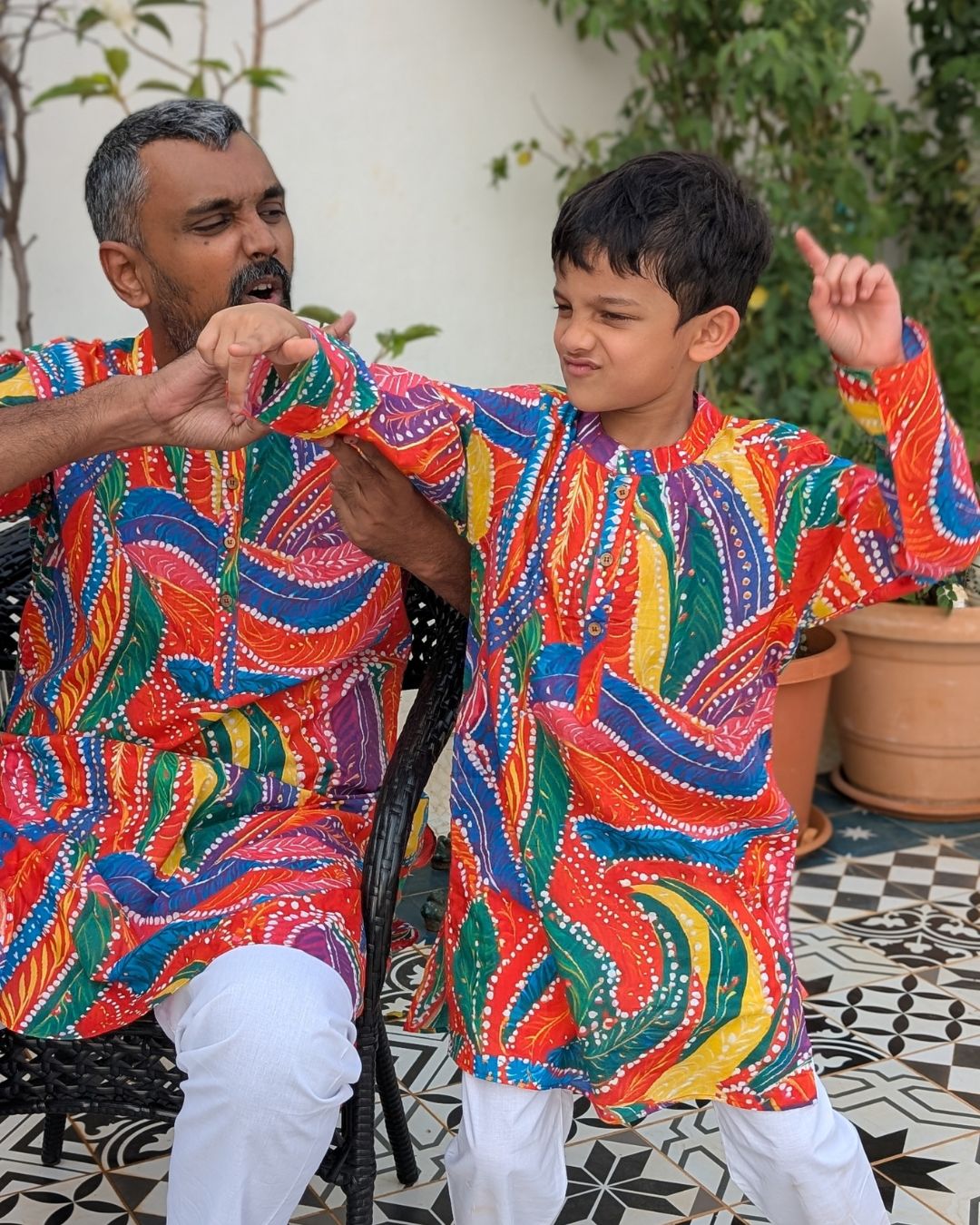 Holi print Kurta for Boys, Men | Rangeela