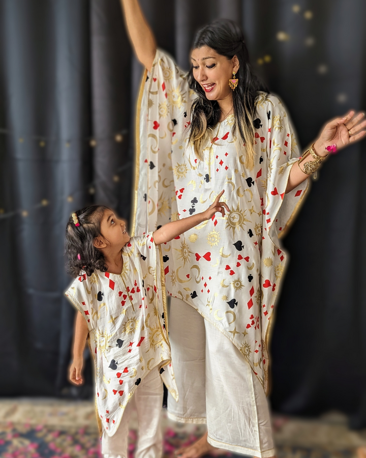 Viscose Silk Kaftan &amp; Palazzo Pants | Taash Ke Patte