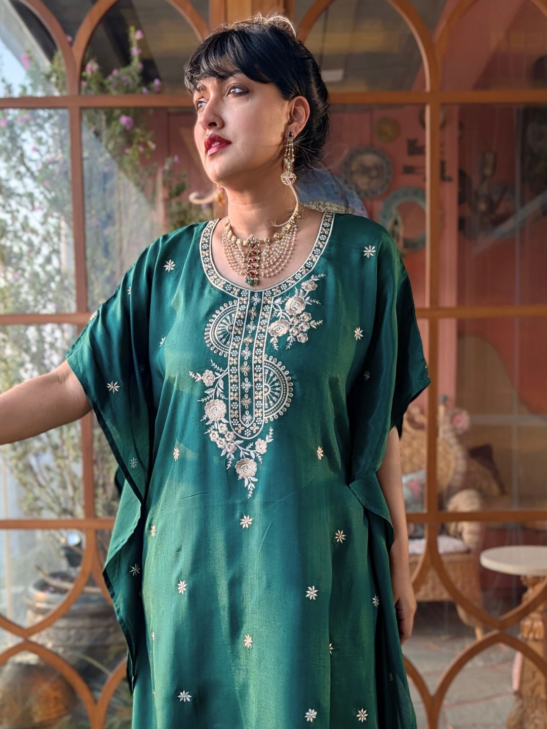 mehendi green ethnic sangeet outfit for women