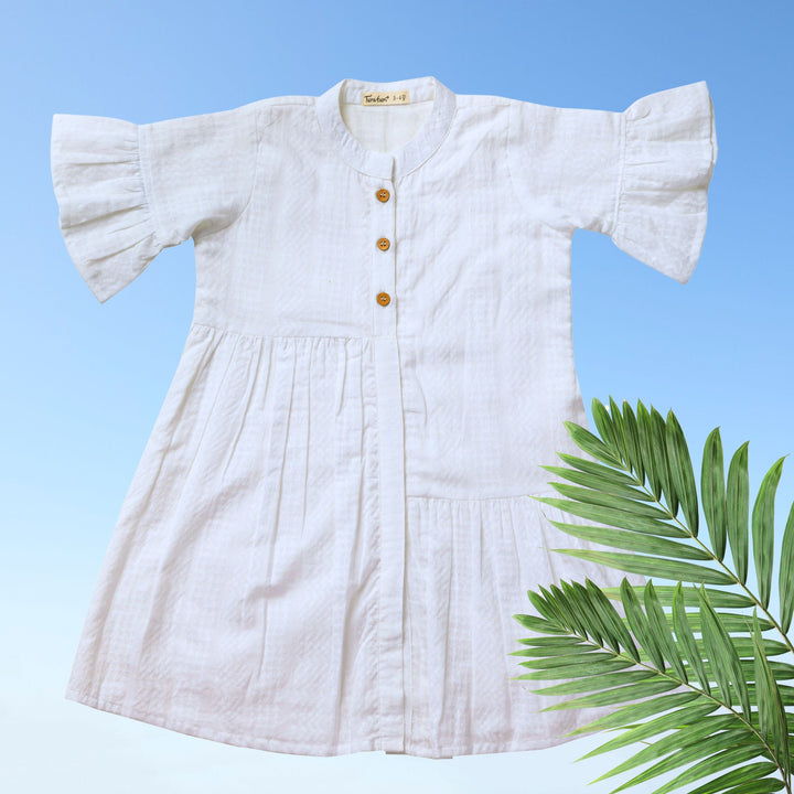 Cotton Dress | Colour Pop, White | 0-12Y