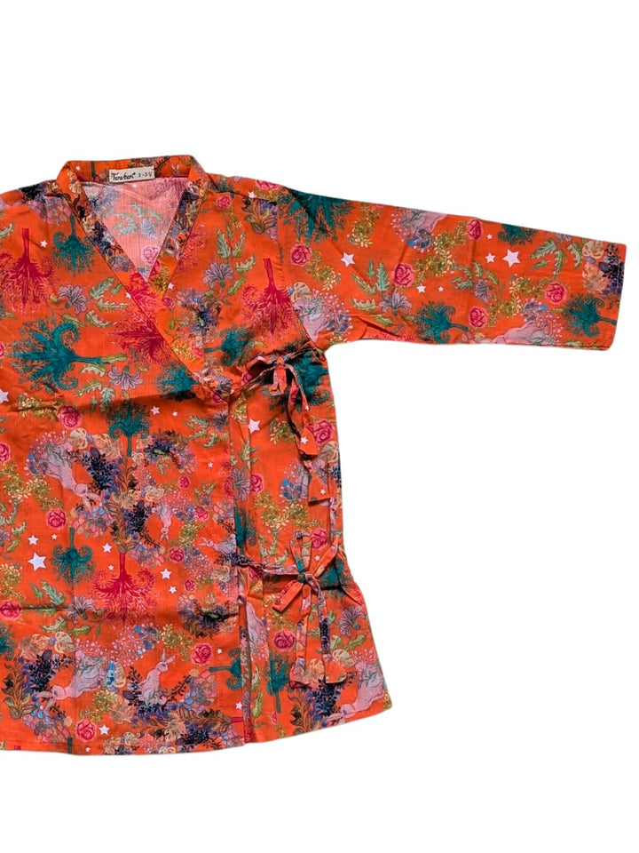 Angrakha Kurta | Bunny Hop Orange