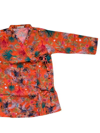 Angrakha Kurta | Bunny Hop Orange