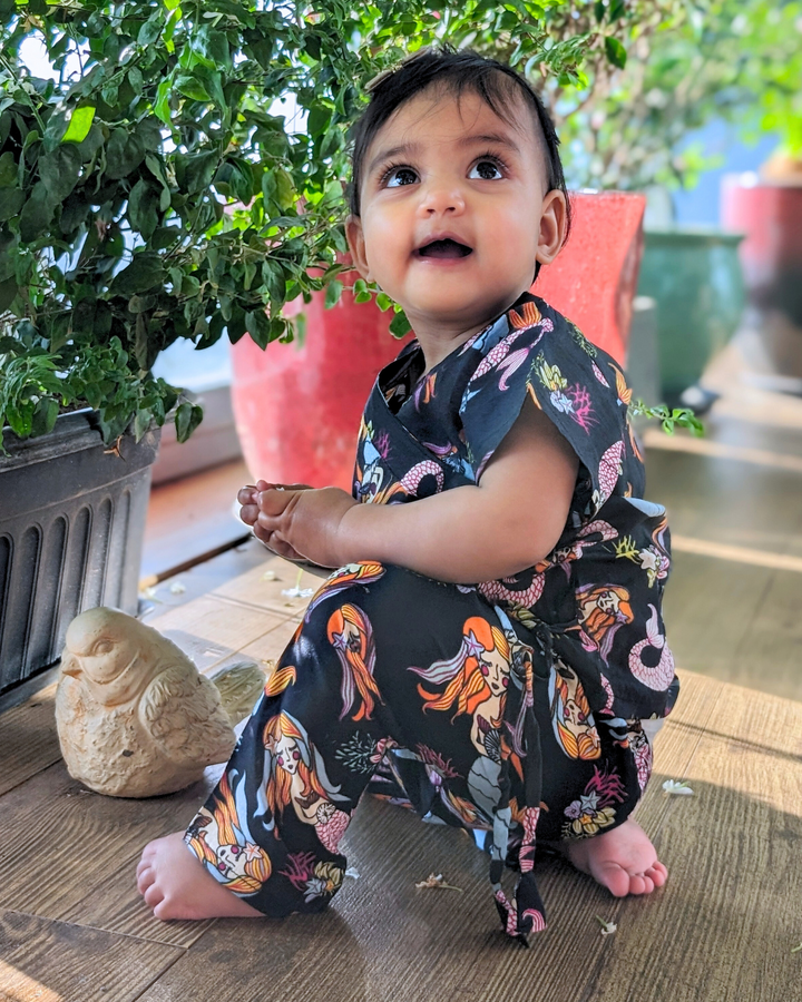 Baby Co-ord Set | Mermaid Black | 0-1 Year