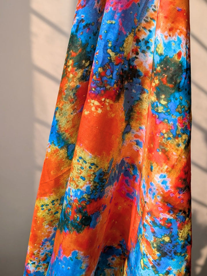 Cotton Malmal Fabric | Holi print | Gulaal
