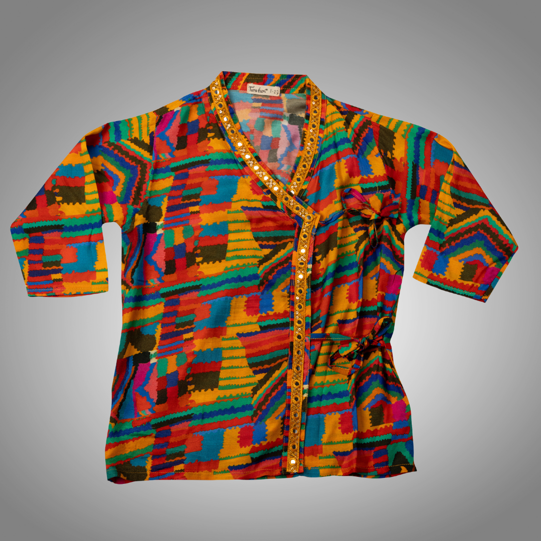 Viscose Silk Boys Angrakha Kurta | Makeba