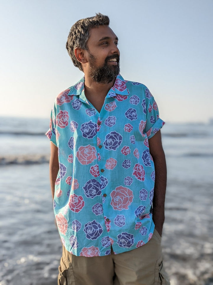 Rose Blush men’s cotton shirt – soft summer shirt by Tura Turi
