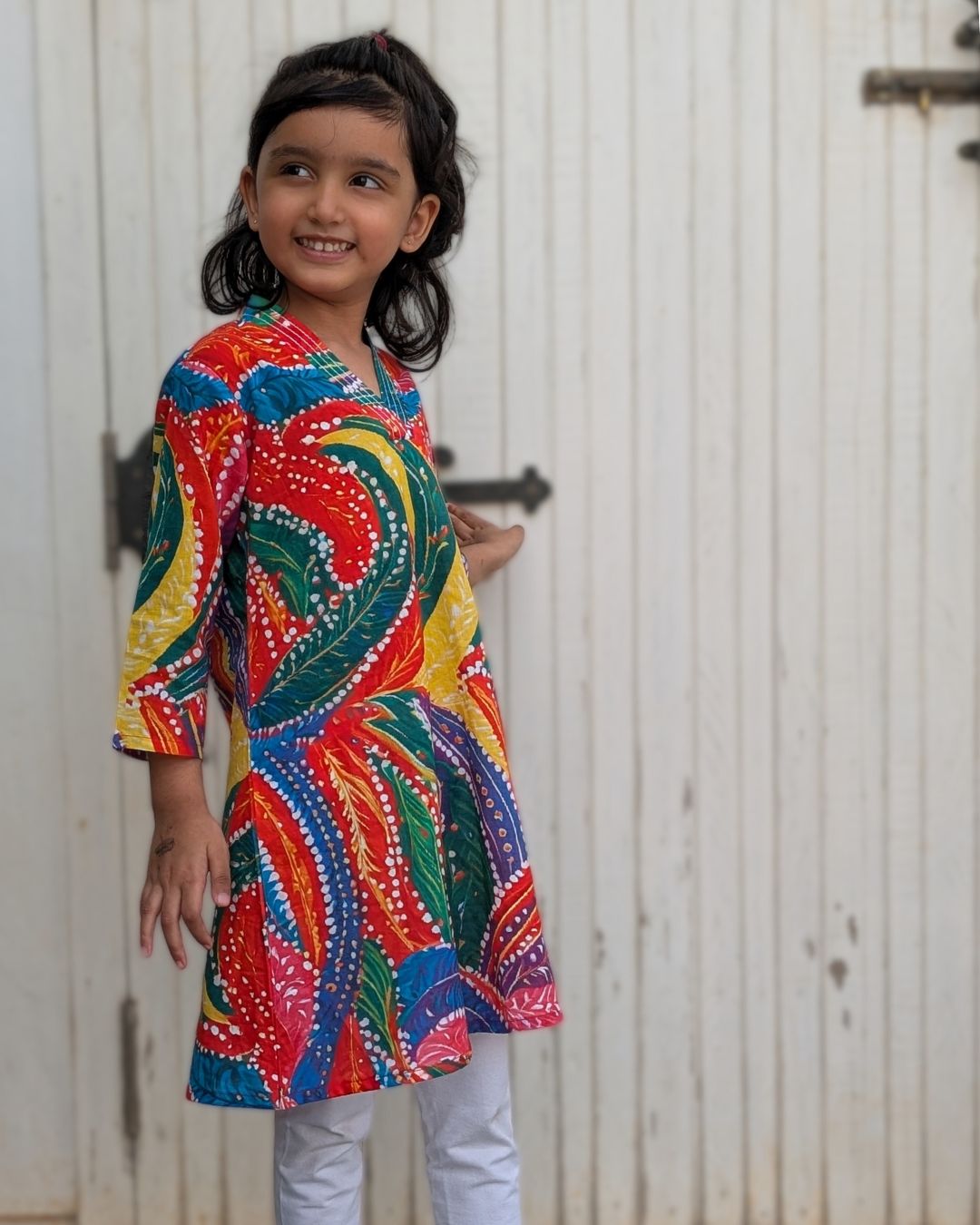 Holi print Cotton Kurta for Girls, Women | Rangeela