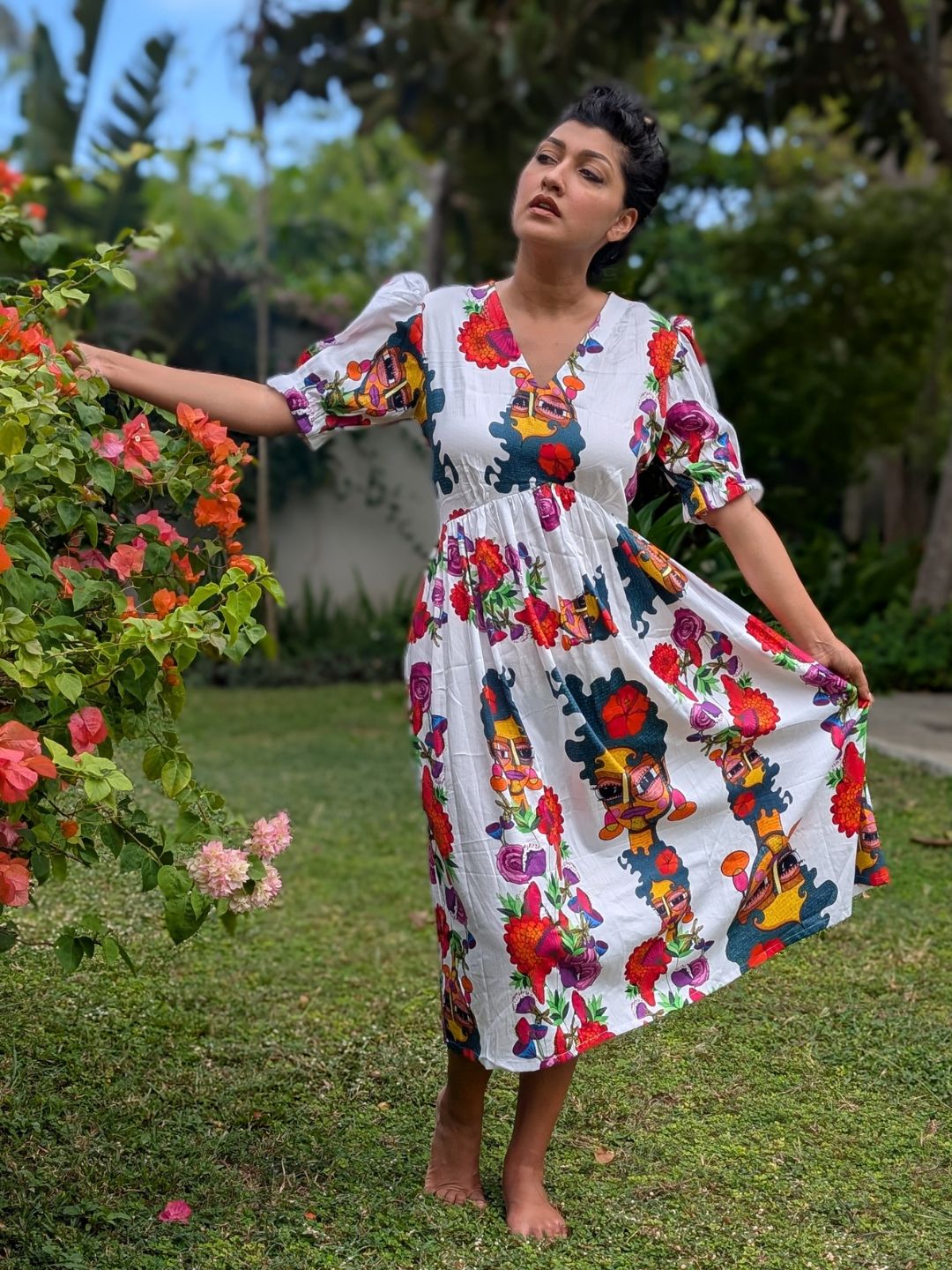 Printed Cotton Dress for Women – Soft, Flowy Summer Outfit