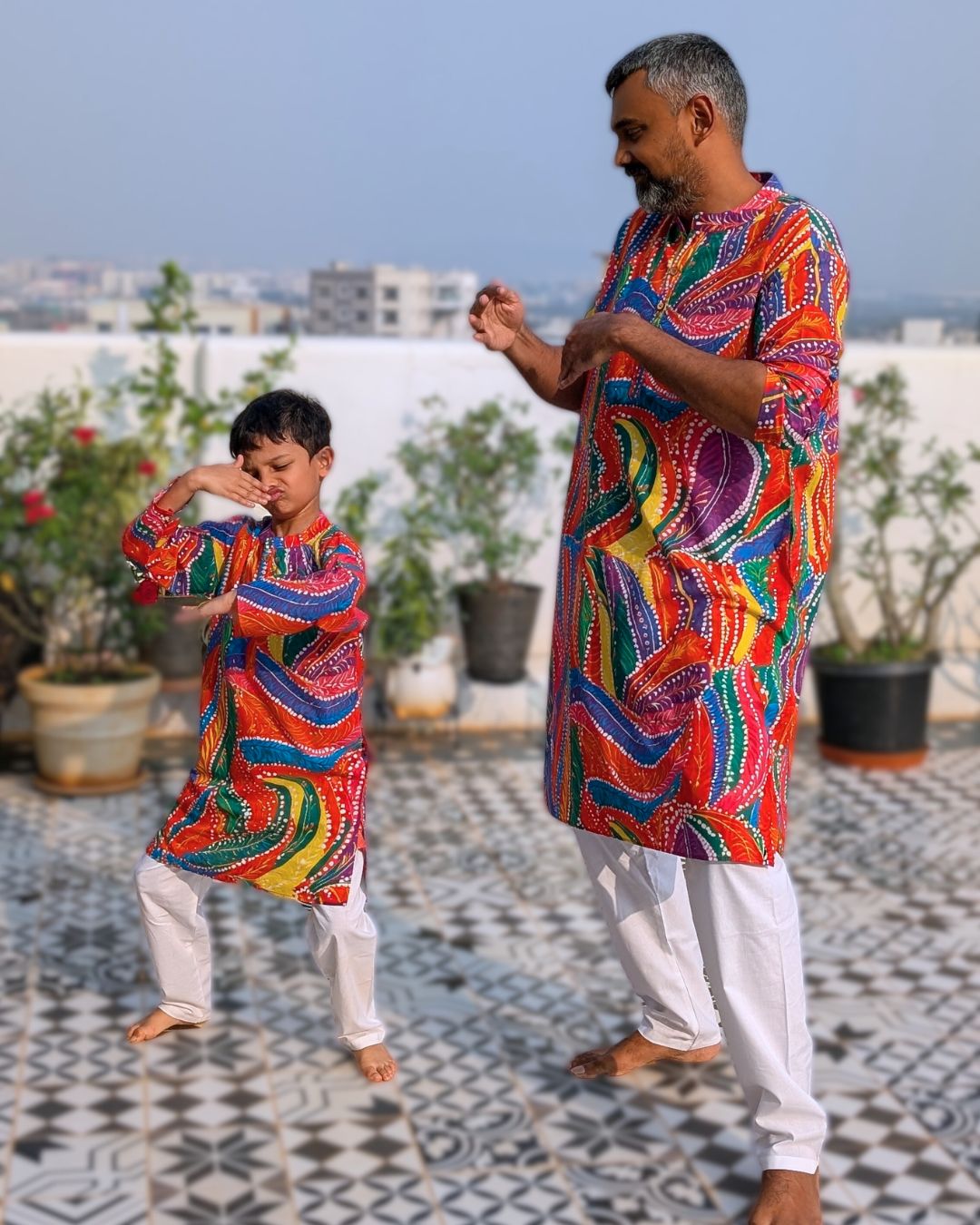 Holi print Kurta for Boys, Men | Rangeela