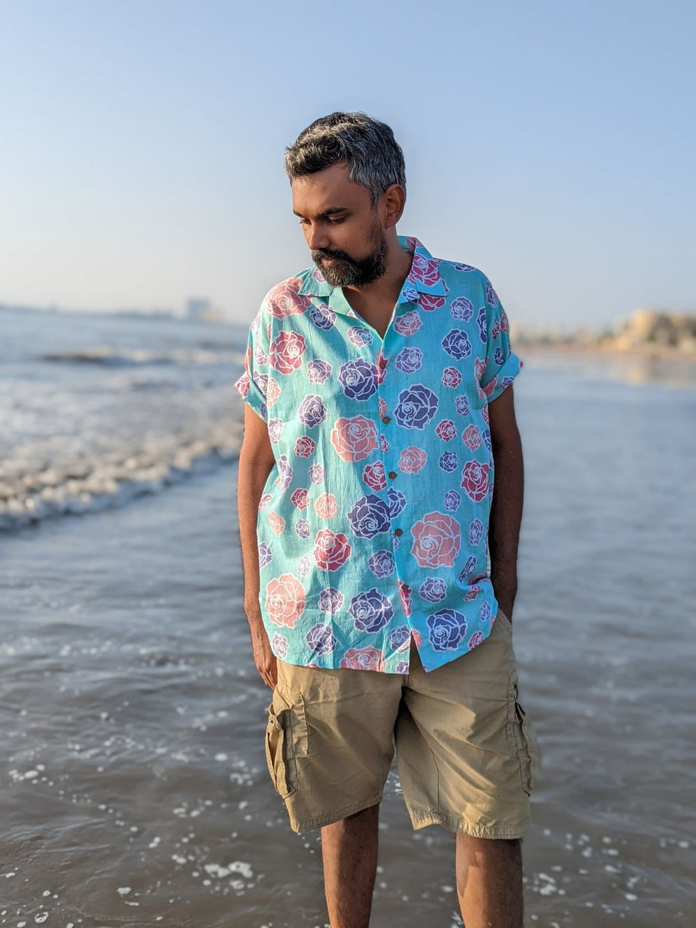 Rose Blush men’s cotton shirt – soft summer shirt by Tura Turi