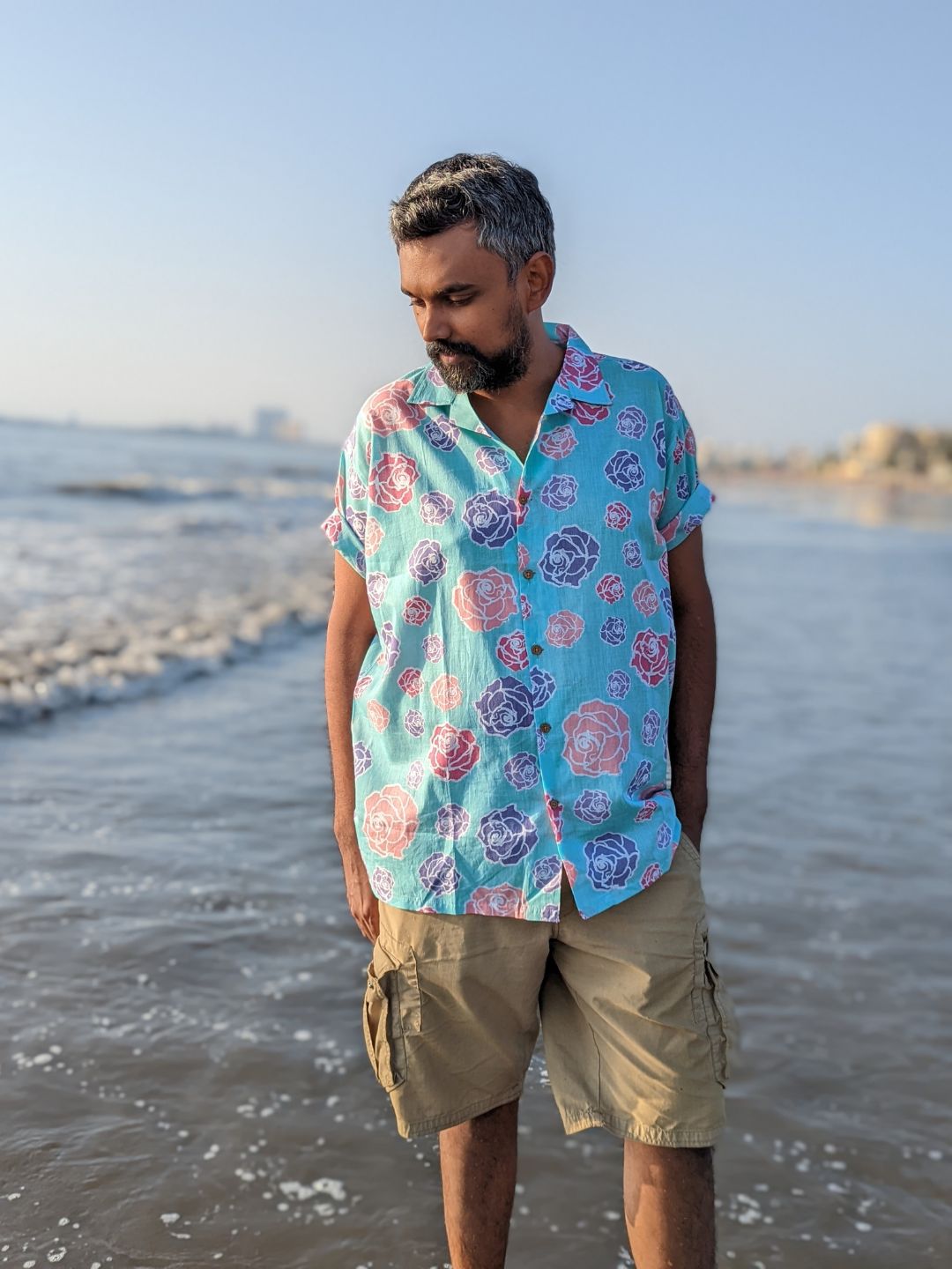Rose Blush men’s cotton shirt – soft summer shirt by Tura Turi