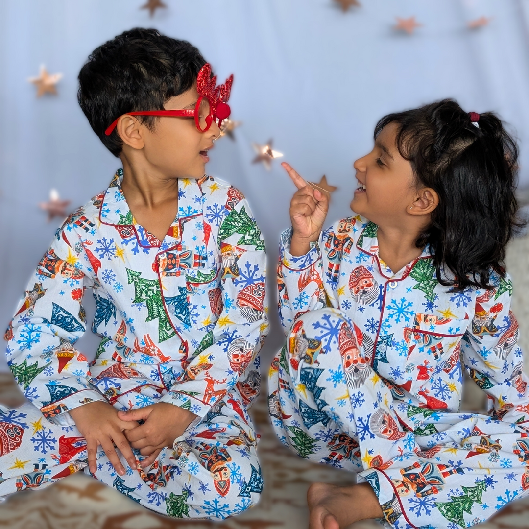Cotton Night Suit for Kids | Christmas Rock