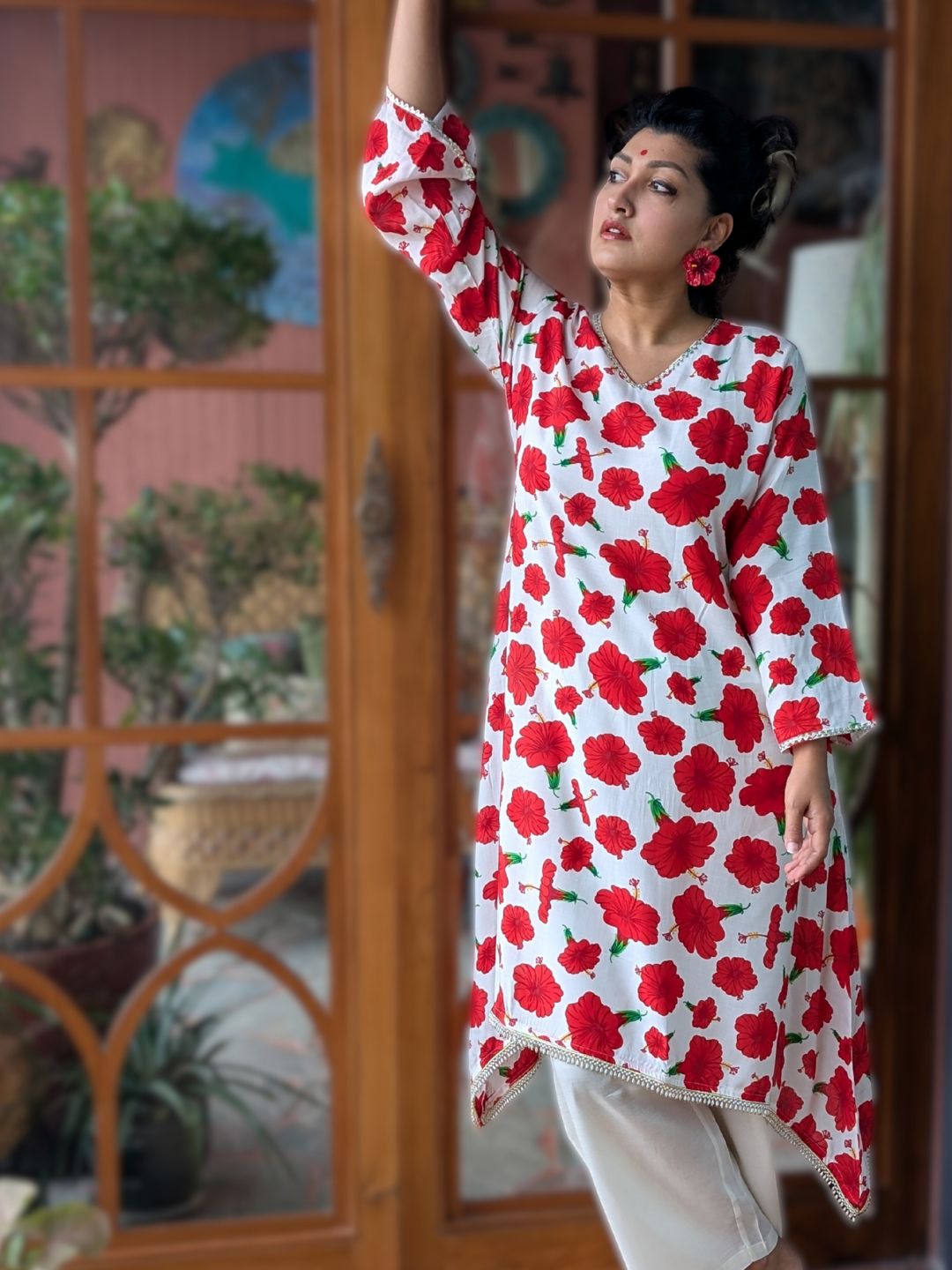 Women's Viscose Silk Kurta with Pants | Jabakusum