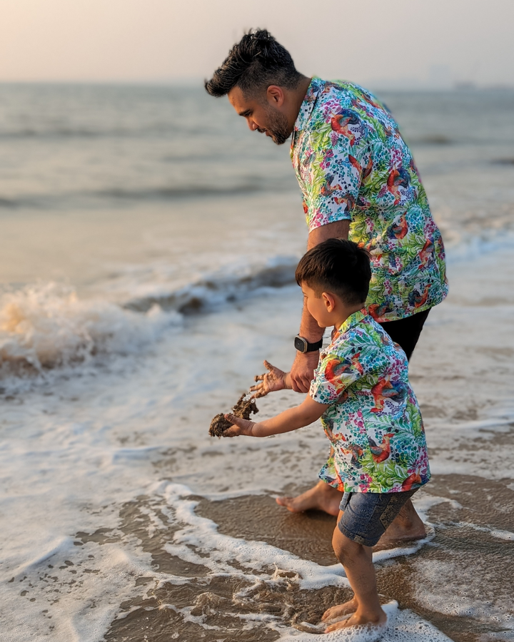 Kukdoo Koo men’s cotton shirt – quirky rooster-themed shirt