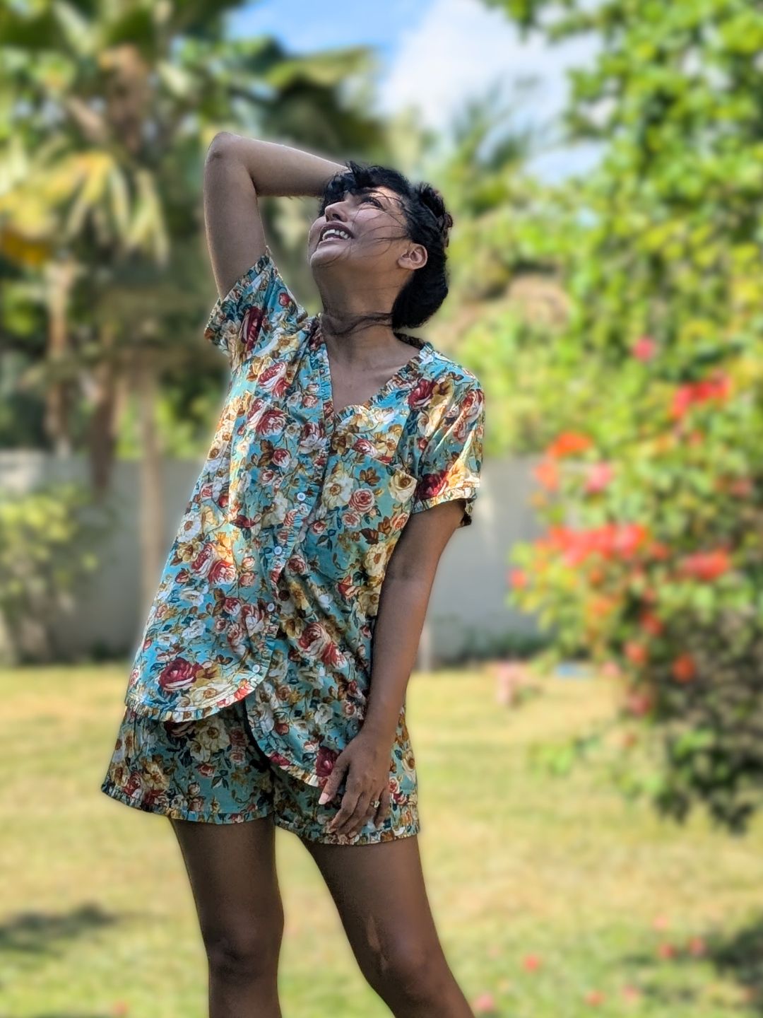 no bra nightsuit with frills best summer fashion