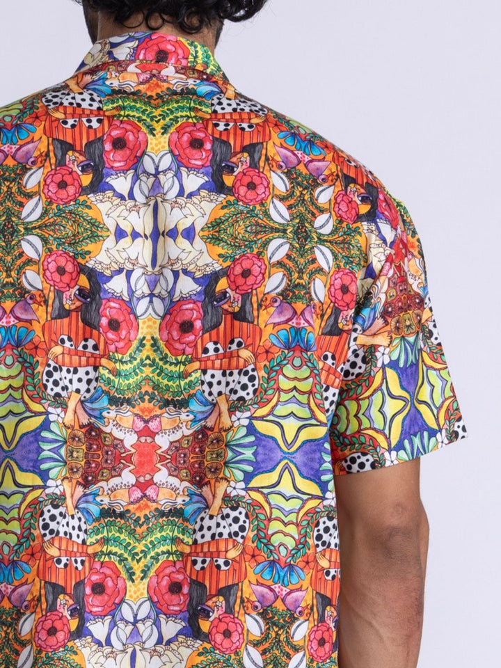 Men’s Cotton Shirt &amp; Shorts Set | Ruby