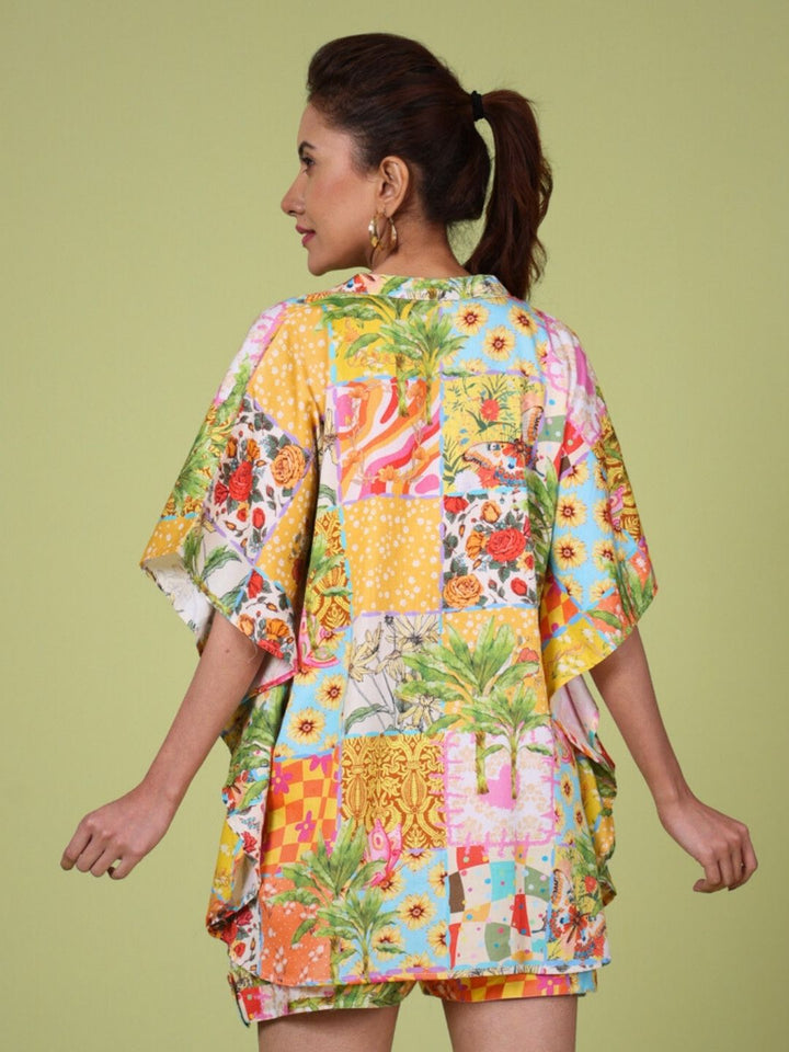 Women’s Cotton Top &amp; Shorts Co-ord Set – Summertime Print | Casual Summer Outfit by Tura Turi