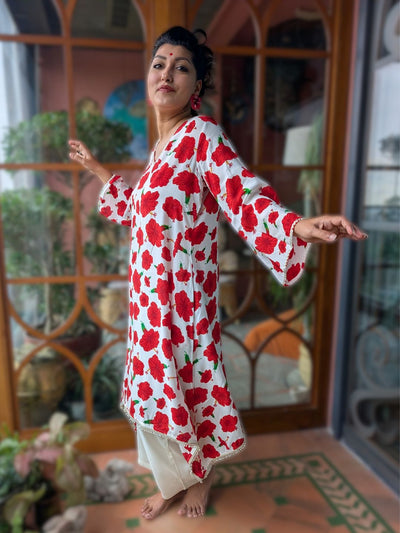 Women's Viscose Silk Kurta with Pants | Jabakusum