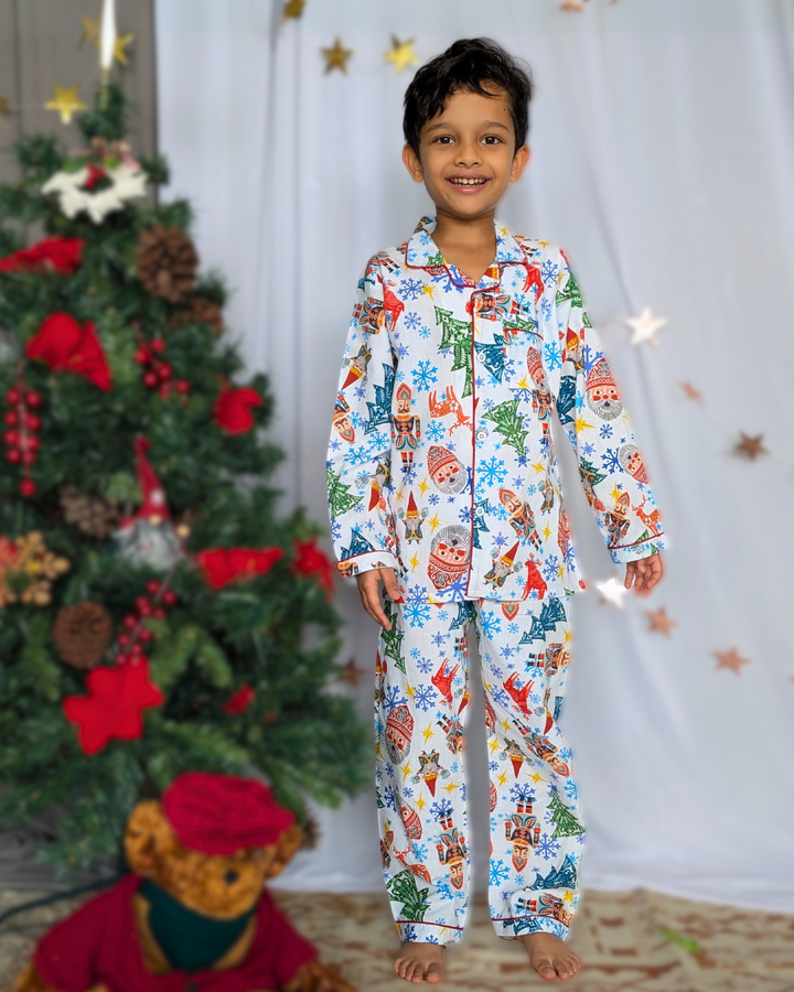 Cotton Night Suit for Kids | Christmas Rock
