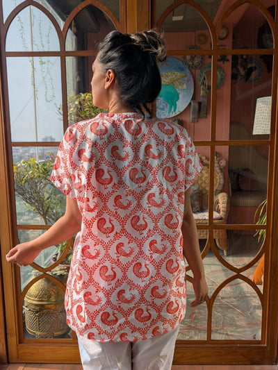 Women's Cotton 'No Bra' Night Suit | Pyaare Panchhi, Coral Pink