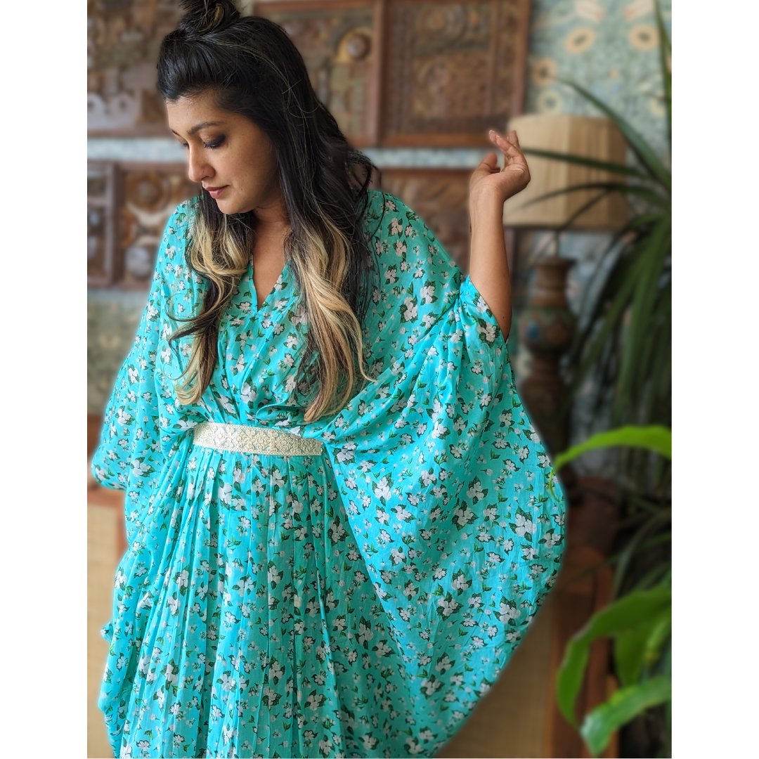 Kaftan Dress Long | Turquoise Jasmine