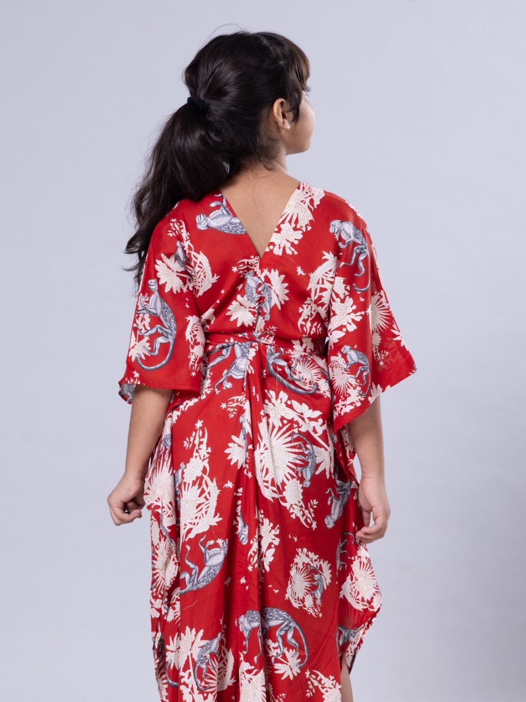 Kaftan Dress Long | Funky Monkey Red