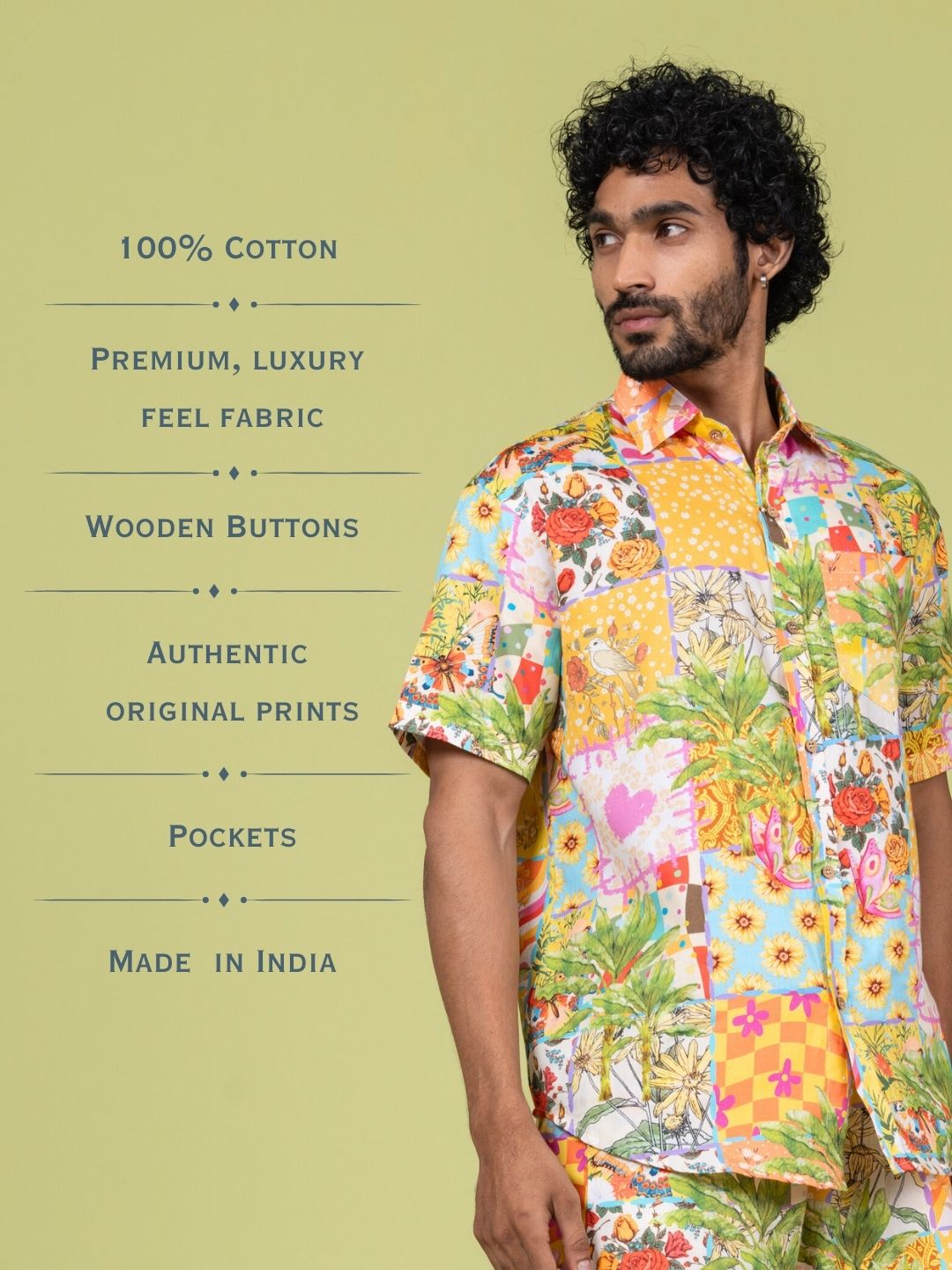 Men’s Cotton Shirt &amp; Shorts Set | Summertime