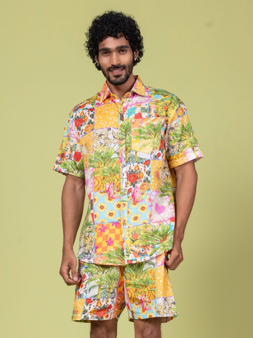 Men’s Cotton Shirt &amp; Shorts Set | Summertime