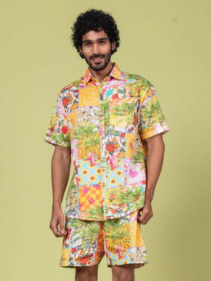 Men’s Cotton Shirt &amp; Shorts Set | Summertime