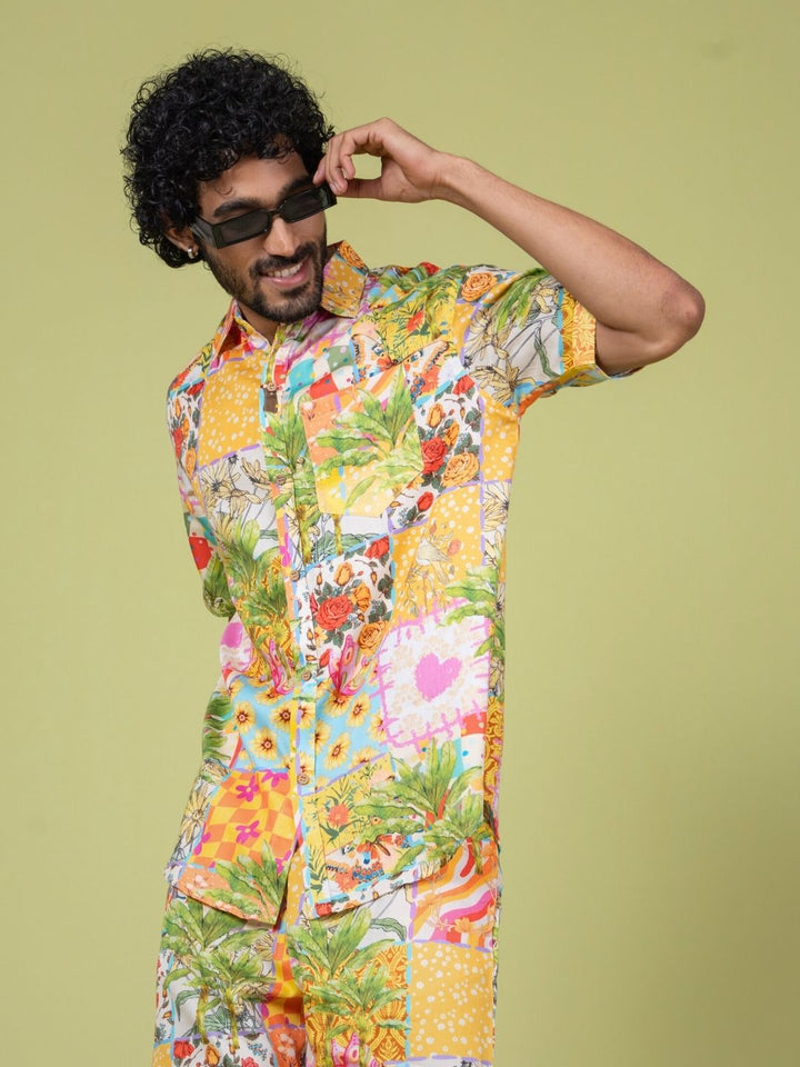 Men’s Cotton Shirt &amp; Shorts Set | Summertime