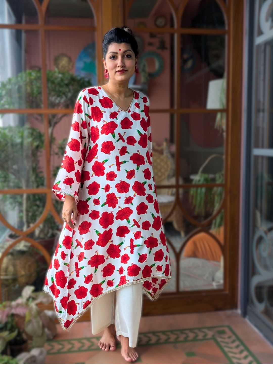 Women's Viscose Silk Kurta with Pants | Jabakusum