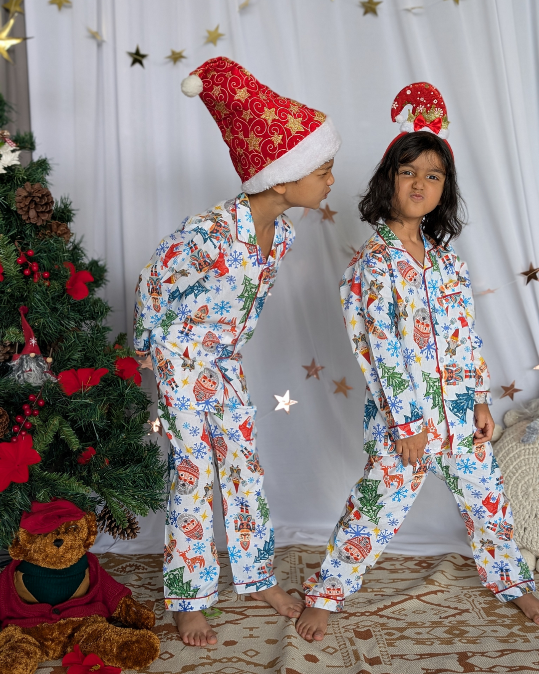 Cotton Night Suit for Kids | Christmas Rock
