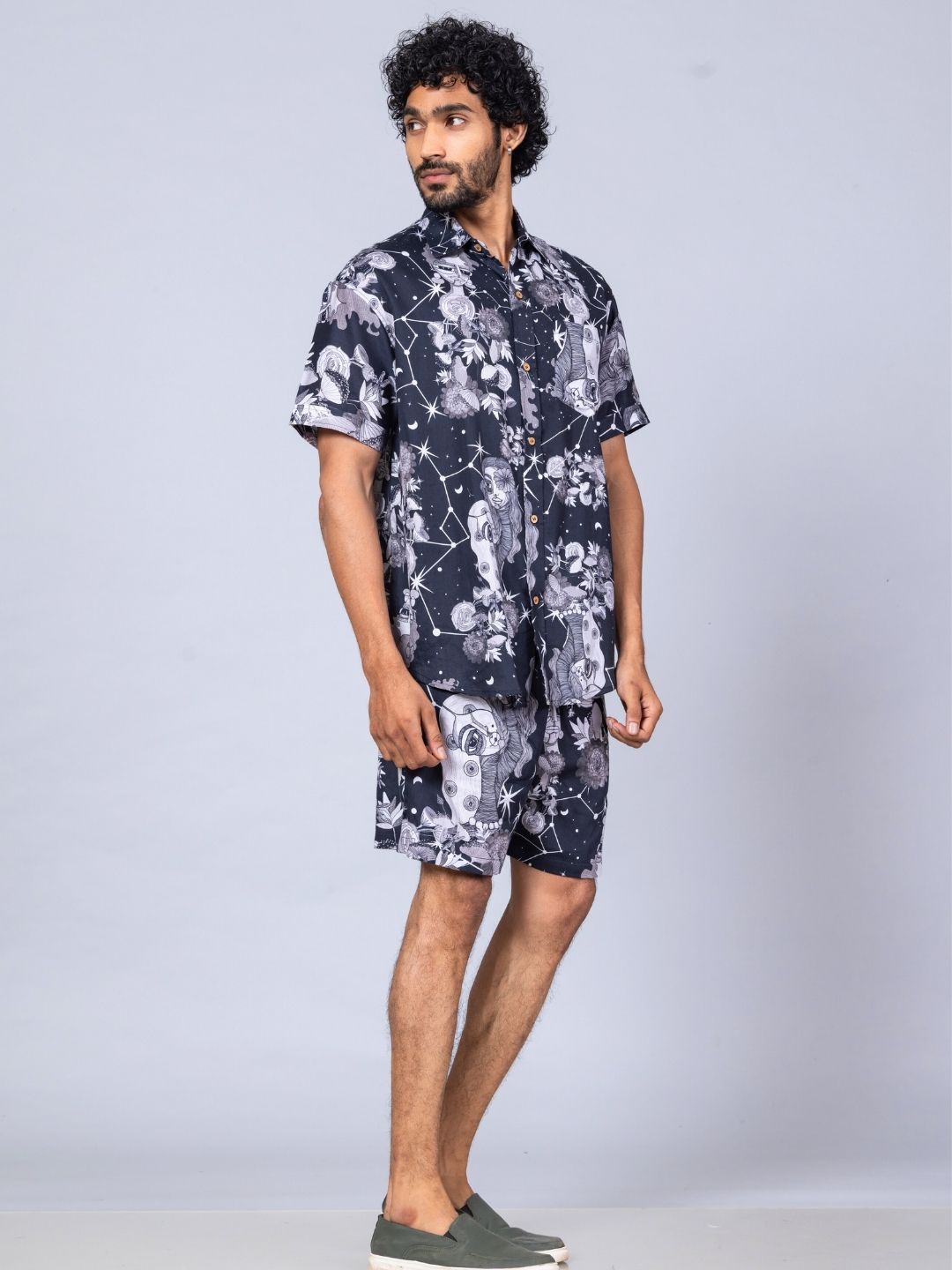 Men’s Cotton Shirt &amp; Shorts Set | Luna
