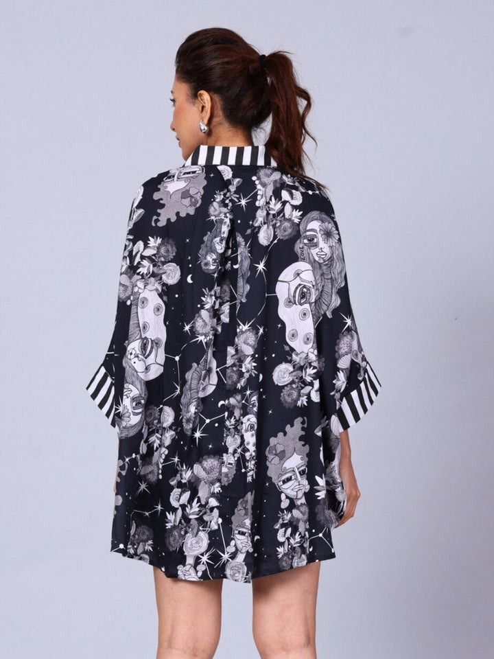 Women’s Cotton Top &amp; Shorts Co-ord Set – Luna Print | Soft Summer Set by Tura Turi