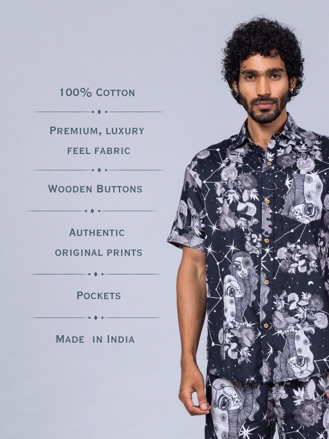 Men’s Cotton Shirt &amp; Shorts Set | Luna